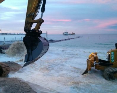 CANNESTravaux d’élargissement des plages de La Croisette